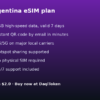 阿根廷 eSIM - 1GB / 7 天