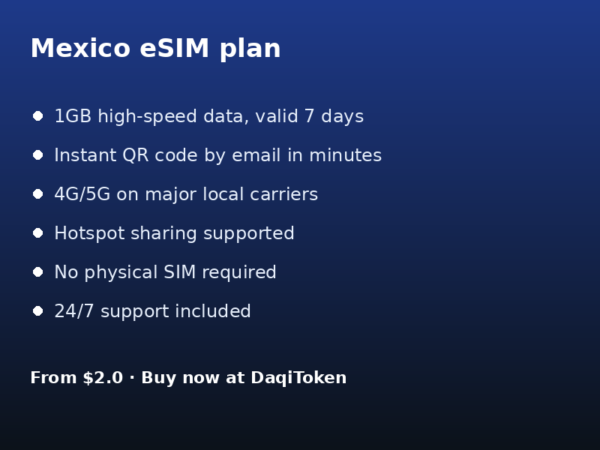 墨西哥 eSIM - 1GB / 7 天